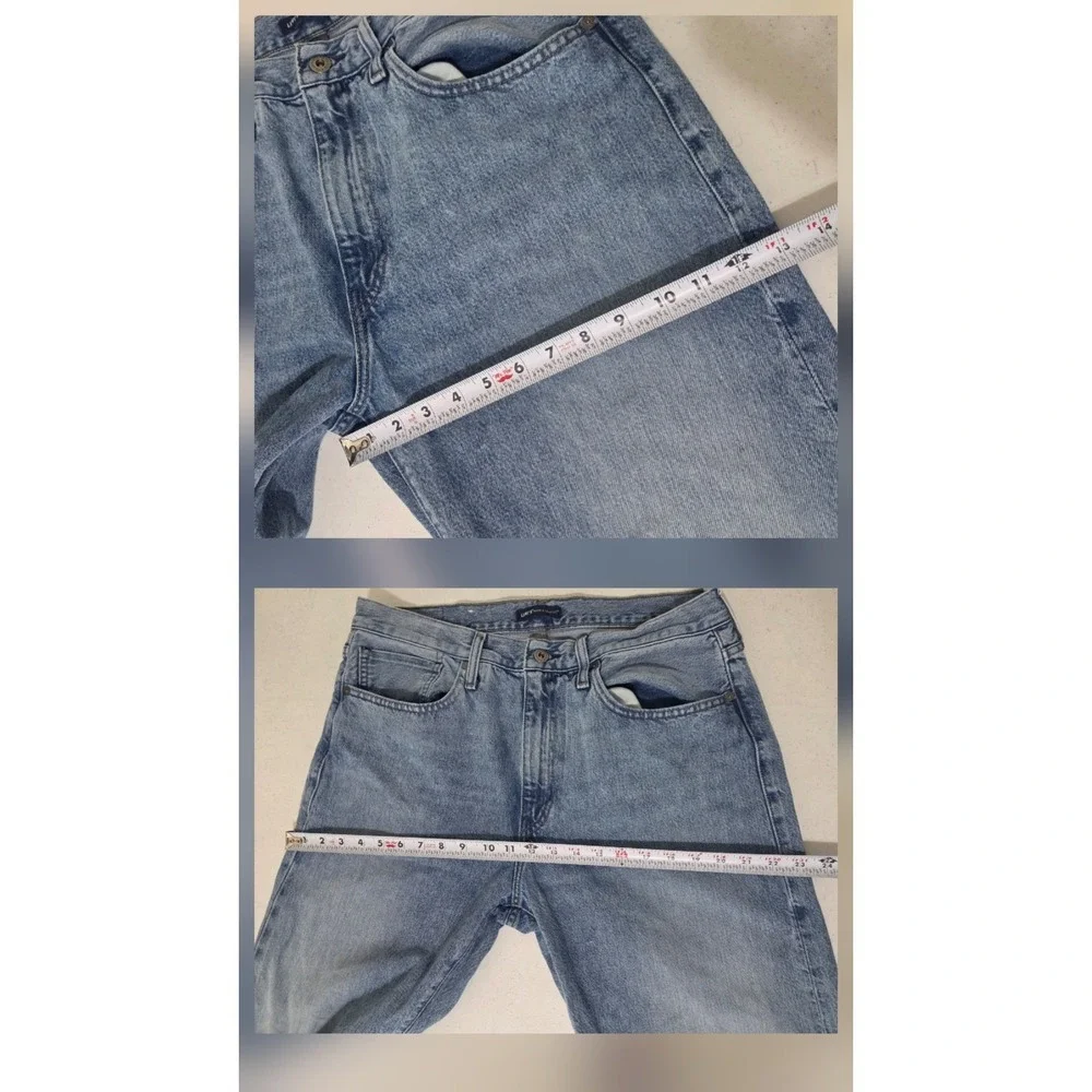 Levis Made & Crafted 502 Taper Jeans Mens 36x34 Blue Selvedge LMC Organic Cotton